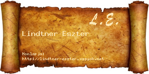Lindtner Eszter névjegykártya